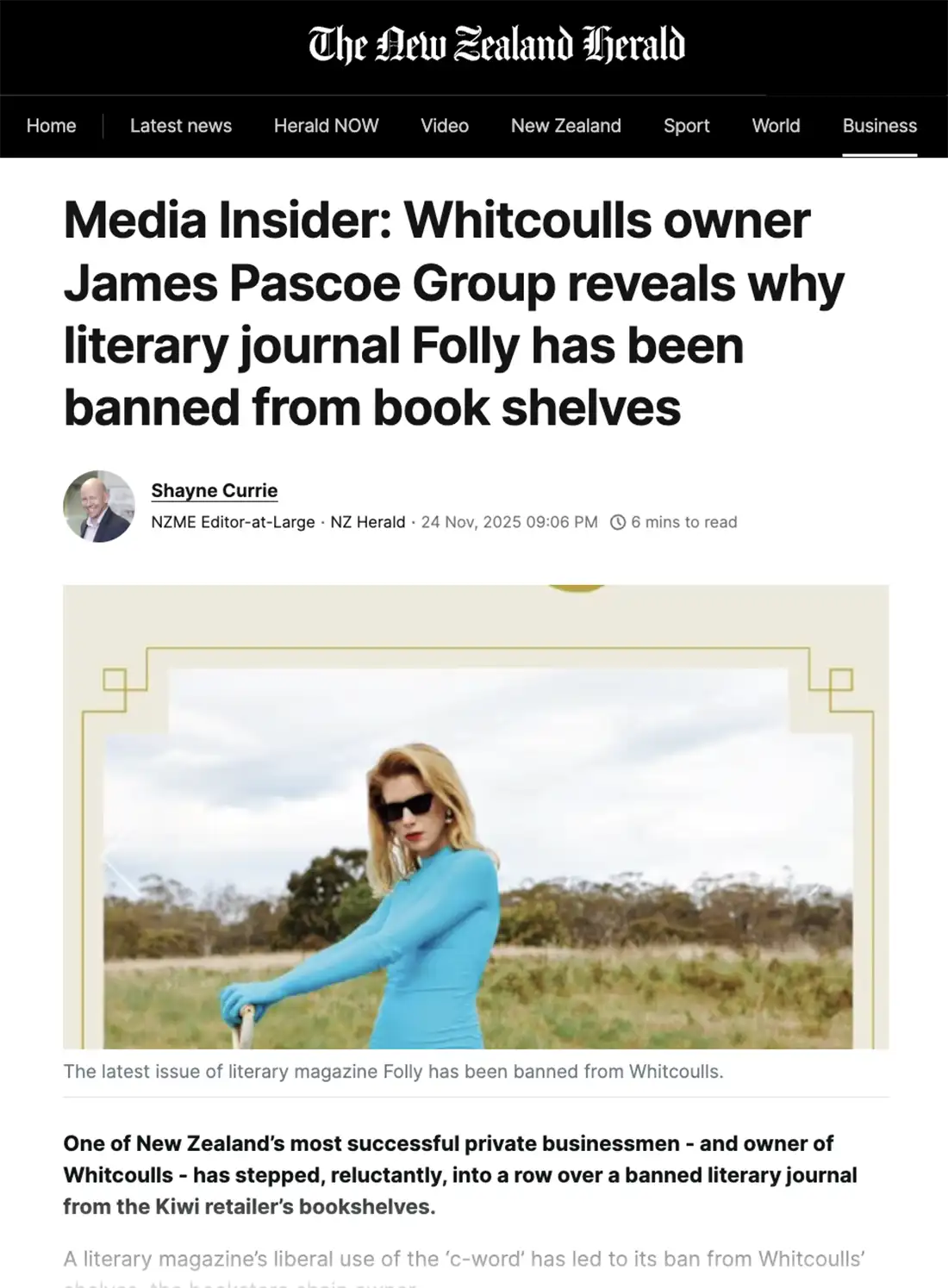 Whitcoulls Ban