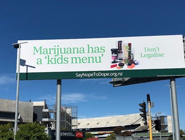 marijuana billboard say nope