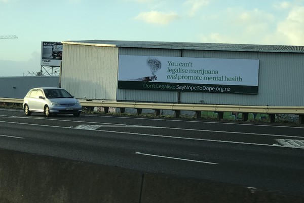 marijuana billboard Mental Health Tip Top corner