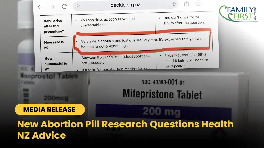 New Abortion Pill Research Questions Health NZ Advice